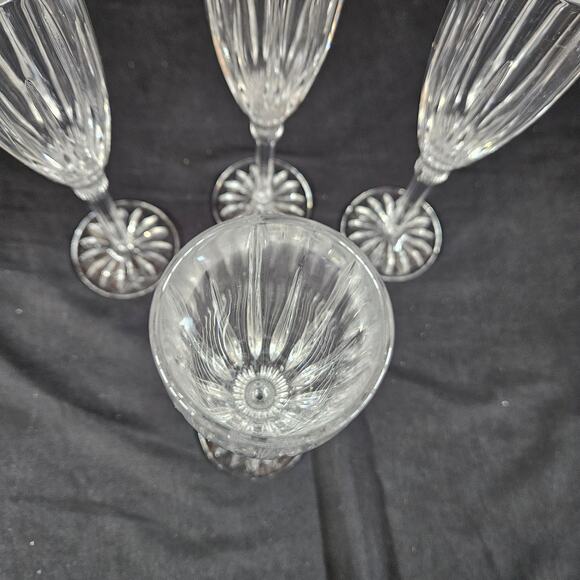 Gorham Regina Crystal Champagne Flutes (Set of 4) 9" Drinkware Barware - Picture 3 of 6